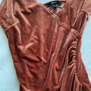 Velvet-feel mini dress